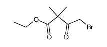 Ethyl 4-bromo-2,2-dimethylacetoacetate结构式