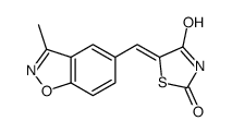 5-[(3-methyl-1,2-benzoxazol-5-yl)methylidene]-1,3-thiazolidine-2,4-dione Structure
