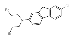 N,N-bis(2-bromoethyl)-7-chloro-9H-fluoren-2-amine结构式