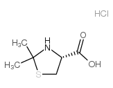 (R)-2,2-DIMETHYLTHIAZOLIDINE-4-CARBOXYLIC ACID HYDROCHLORIDE Structure