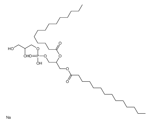 1,2-二肉豆蔻酰基-sn-甘油-3-磷酸-rac-甘油钠盐结构式