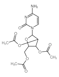 1-β-d-ARABINOFURANOSYL-2′,3′,5′-TRIACETATE结构式