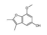 7-methoxy-2,3-dimethyl-1-benzofuran-5-ol结构式