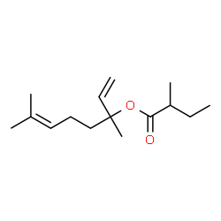 2-Methylbutyric acid 1-ethenyl-1,5-dimethyl-4-hexenyl ester Structure