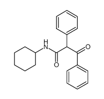 2-benzoyl-N-cyclohexyl-2-phenyl-acetamide结构式