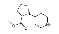 (R)-Methyl 1-(piperidin-4-yl)pyrrolidine-2-carboxylate structure