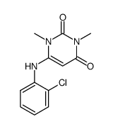 6-(2-chloro-anilino)-1,3-dimethyl-1H-pyrimidine-2,4-dione结构式