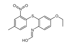 N-[4-ethoxy-2-(4-methyl-2-nitrophenyl)sulfanylphenyl]formamide Structure