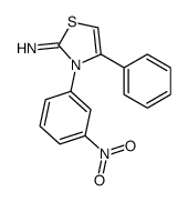 3-(3-nitrophenyl)-4-phenyl-1,3-thiazol-2-imine结构式