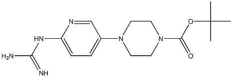 4-[6-(胍基)吡啶-3-基]哌嗪-1-羧酸叔丁酯结构式