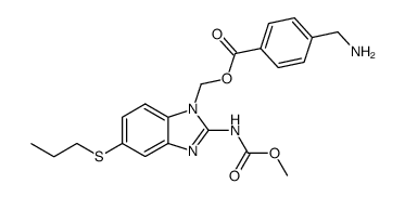 methyl 1-[(4-aminomethyl)benzoyloxy]-5-(propylthio)-2-benzimidazole-carbamate结构式