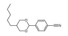 2-(4-氰基苯基)-5-正戊基-1,3-二氧杂环乙烷结构式