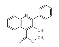 4-Quinolinecarboxylicacid, 3-methyl-2-phenyl-, methyl ester Structure