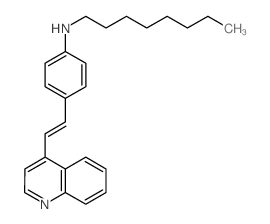 N-[4-(2-quinolin-4-ylethenyl)phenyl]octan-1-amine结构式