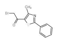2-溴-1-(4-甲基-2-苯基-1,3-噻唑-5-基)-1-乙酮结构式