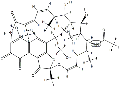 3-Hydroxy-1,4-dideoxy-1,4-dihydro-1,4-dioxorifamycin structure