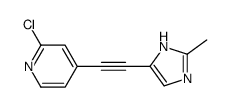 2-chloro-4-[2-(2-methyl-1H-imidazol-5-yl)ethynyl]pyridine结构式