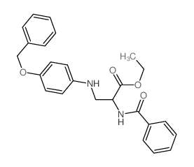 Alanine,N-benzoyl-3-[[4-(phenylmethoxy)phenyl]amino]-, ethyl ester Structure