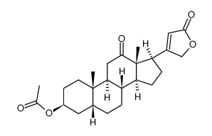 3β-Acetoxy-12-oxo-5β,14α-card-20(22)-enolid结构式