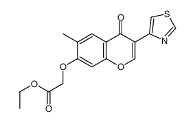 ethyl 2-[6-methyl-4-oxo-3-(1,3-thiazol-4-yl)chromen-7-yl]oxyacetate Structure