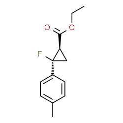 Cyclopropanecarboxylic acid, 2-fluoro-2-(4-methylphenyl)-, ethyl ester, (1R,2R)-rel- (9CI)结构式
