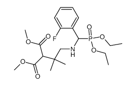 dimethyl 2-(2-{[(diethoxyphosphoryl)(2-fluorophenyl)methyl]amino}-1,1-dimethylethyl)malonate结构式
