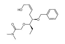 2-((Z)-(1R,2R)-2-Benzyloxy-1-ethyl-6-hydroxy-hex-4-enyloxy)-N,N-dimethyl-acetamide Structure