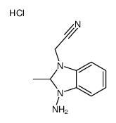 2-(3-amino-2-methyl-2,3-dihydrobenzimidazol-3-ium-1-yl)acetonitrile,chloride结构式