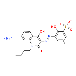 ammonium 3-[(1-butyl-1,2-dihydro-4-hydroxy-2-oxo-3-quinolyl)azo]-5-chloro-2-hydroxybenzenesulphonate结构式