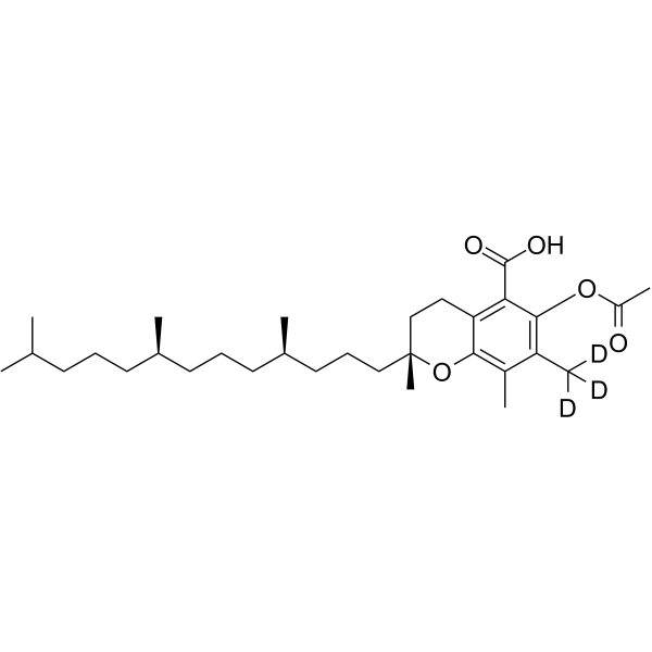 Delta-Tocopherol-5-formyl-chroman-5-carboxylic acid-6-acetoxy-d3 Structure