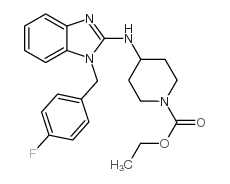 4-[[1-[(4-氟苯基)甲基]-1H-苯并咪唑-2-基]氨基]哌啶-1-甲酸乙酯结构式