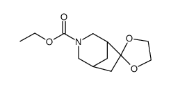 ethyl 6-oxo-3-azabicyclo[3.2.1]octane-3-carboxylate ethylene ketal结构式