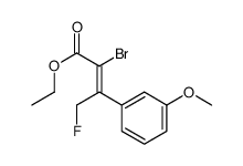 ethyl 2-bromo-4-fluoro-3-(3-methoxyphenyl)but-2-enoate结构式