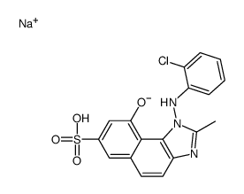 sodium 1-(2-chloroanilino)-9-hydroxy-2-methylnaphth[1,2-d]imidazole-7-sulphonate structure