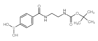 (4-((2-((叔丁氧基羰基)氨基)乙基)氨基甲酰基)苯基)硼酸结构式