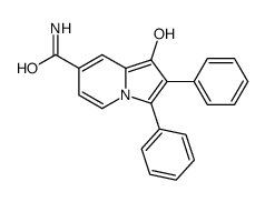 1-hydroxy-2,3-diphenylindolizine-7-carboxamide Structure
