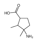 3-氨基-2,3-二甲基-环戊烷羧酸结构式