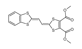 dimethyl 2-(2-(benzo[d][1,3]dithiol-2-ylidene)ethylidene)-1,3-dithiole-4,5-dicarboxylate结构式