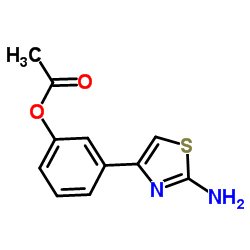 ACETIC ACID 3-(2-AMINO-THIAZOL-4-YL)-PHENYL ESTER Structure