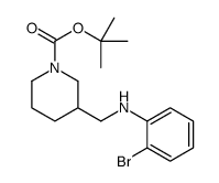 1-Boc-3-[(2-溴苯氨基)-甲基]-哌啶结构式