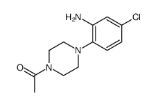 1-[4-(2-氨基-4-氯苯基)-1-哌嗪]乙酮结构式
