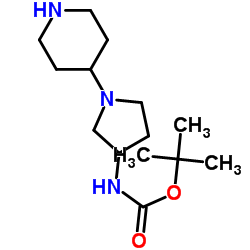 (1-哌啶-4-基-吡咯烷-3-基)-氨基甲酸叔丁酯结构式