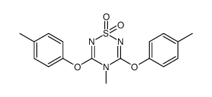 3,5-bistolyl-4-methyl-1,2,4,6-thiatriazine 1,1-dioxide Structure