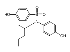 4-hydroxy-N-(4-hydroxyphenyl)-N-pentan-2-ylbenzenesulfonamide结构式