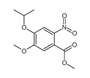 4-异丙氧基-5-甲氧基-2-硝基苯甲酸甲酯结构式