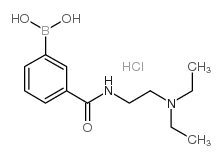 3-[2-(二乙基氨基)乙基氨甲酰基]苯硼酸盐酸盐结构式