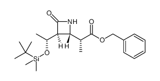 2-Azetidineacetic acid, 3-[1-[[(1,1-dimethylethyl)dimethylsilyl]oxy]ethyl]-α-methyl-4-oxo-, phenylmethyl ester, [2S-[2α(S*),3β(S*)]] Structure