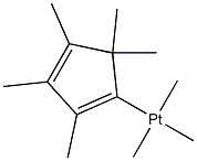 (三甲基)五甲基环戊二烯基铂(IV)结构式