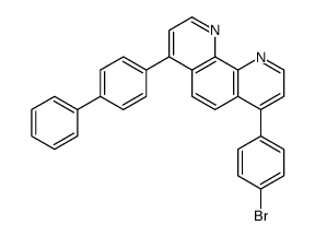 4-(4-bromophenyl)-7-(4-phenylphenyl)-1,10-phenanthroline结构式