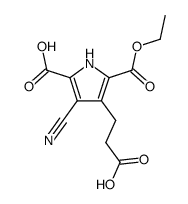 3-(2-carboxy-ethyl)-4-cyano-pyrrole-2,5-dicarboxylic acid 2-ethyl ester Structure